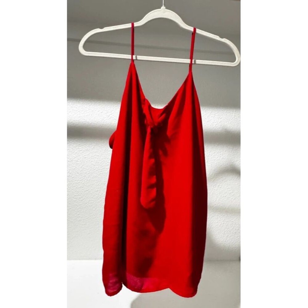 Red flowy cami tank
